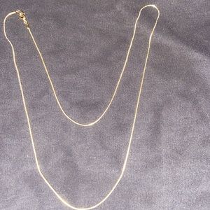 20inch thin snake chain in gold and Rhodium dip
